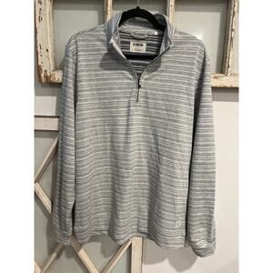 Linksoul mens size large striped 1/4 zip top